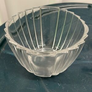 Lovely clear glass heavy 4 inch designer bowl
